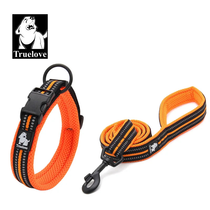 Truelove Easy-On Padded Dog Collar & Leash Set - Yellow