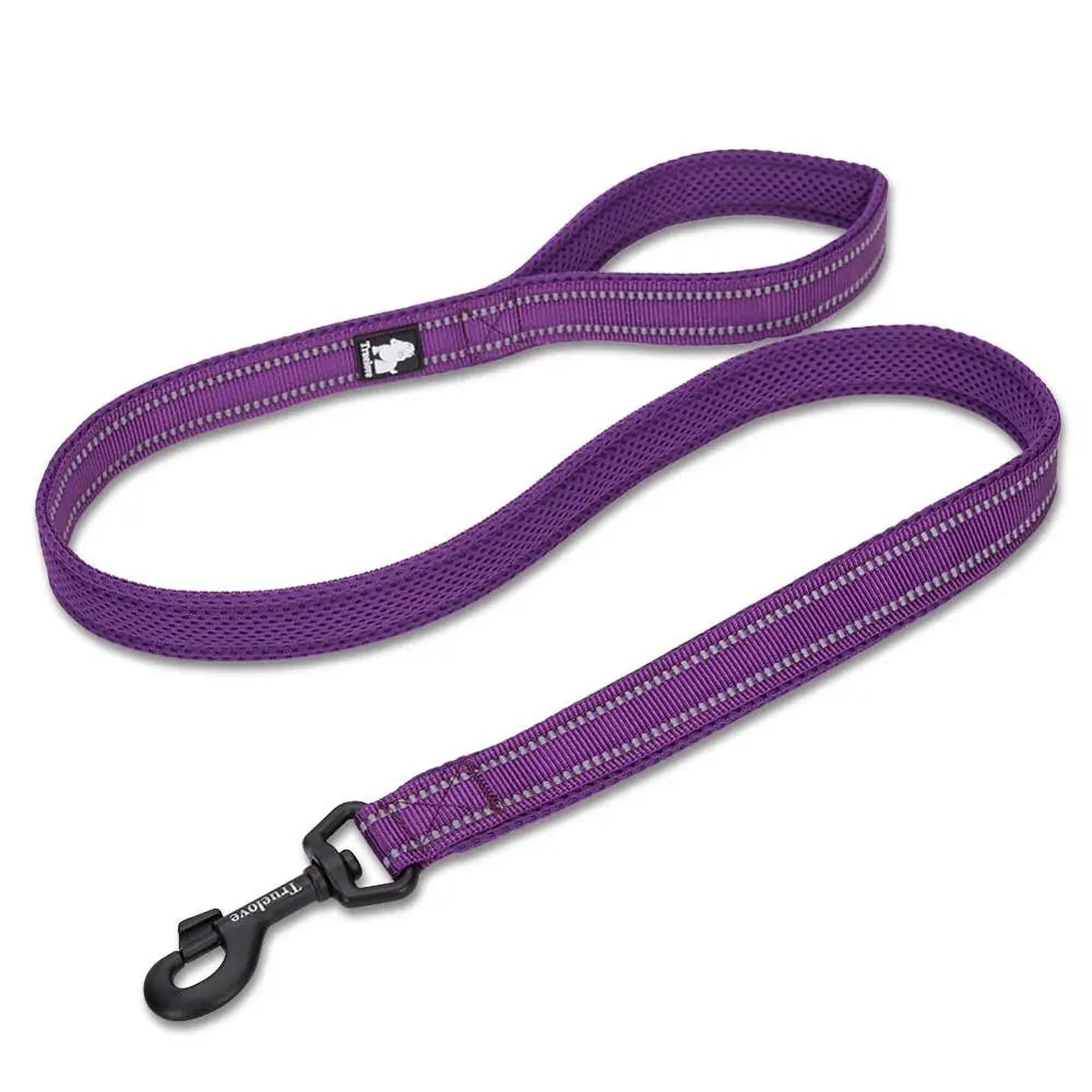 Truelove 110 cm Reflective Mesh Padded Dog Leash - Pink - Red