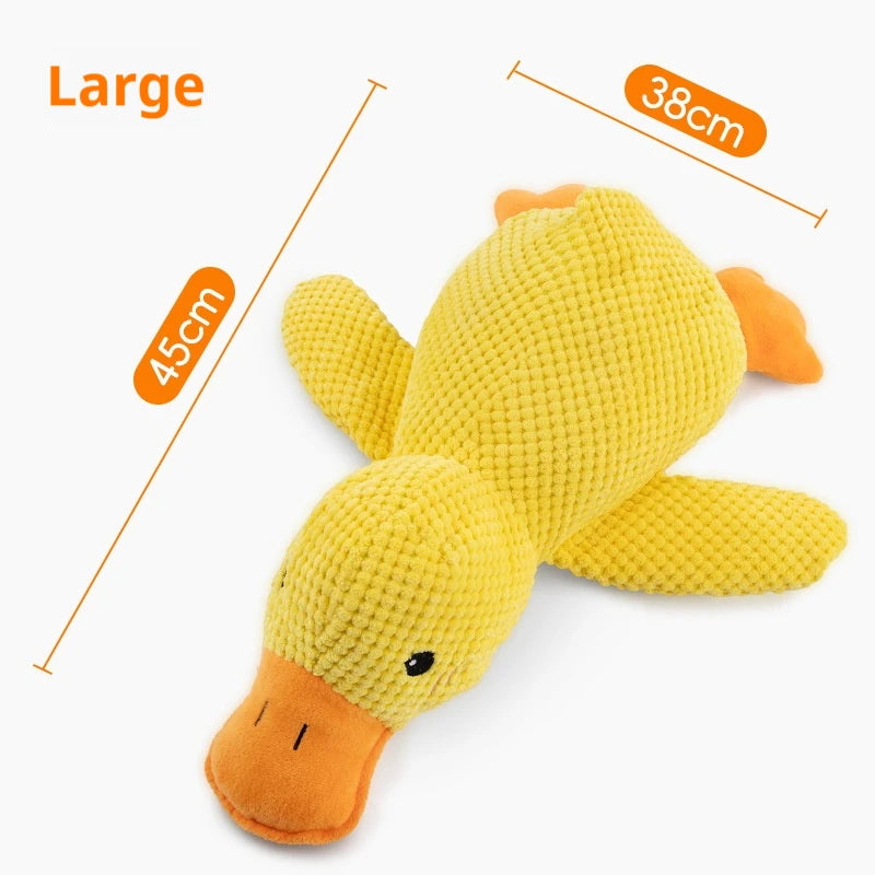 Plush Sleeping Duck Dog Toy – Bite-Resistant Design