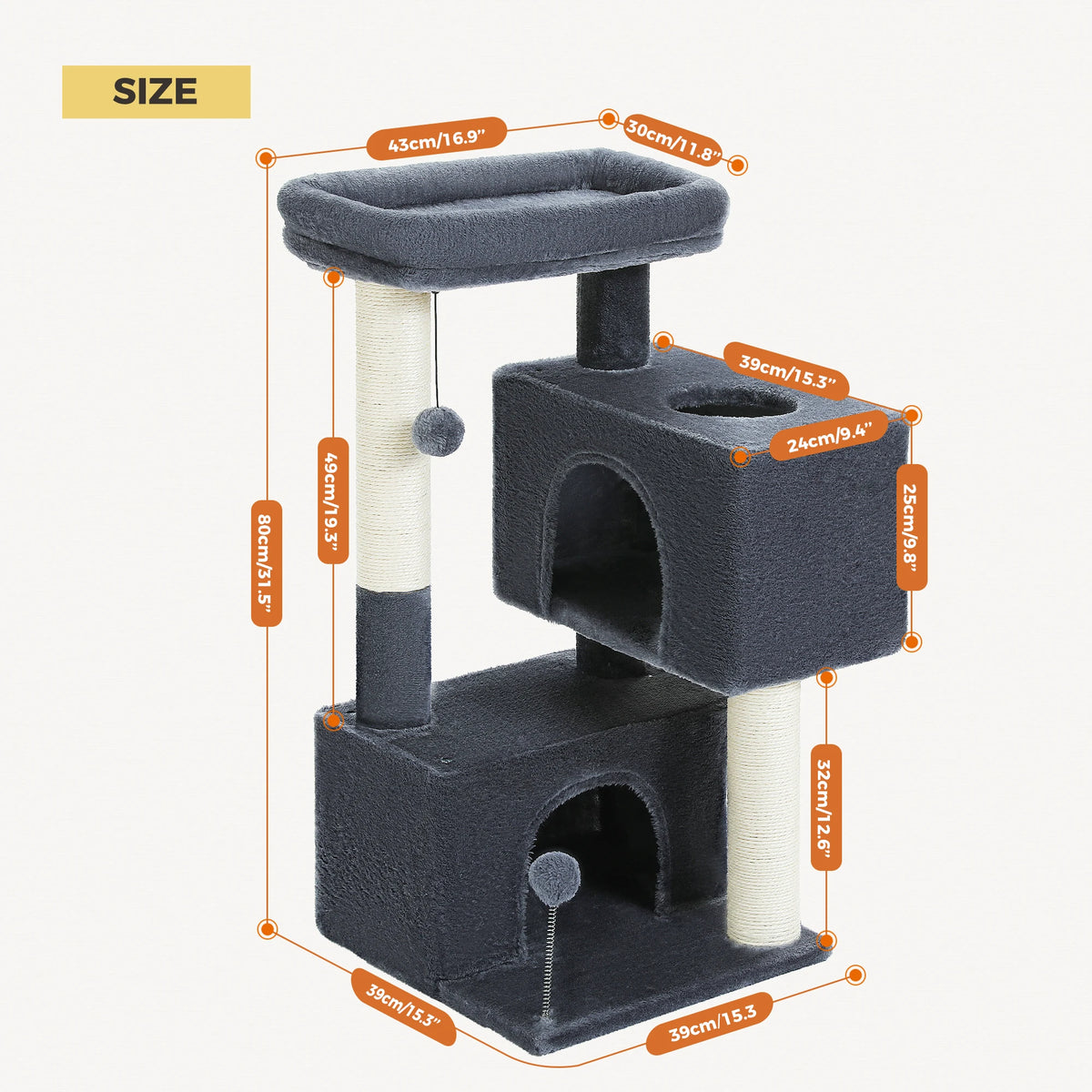 Large Multi-Level Cat Tree Tower for Indoor Cats image 36