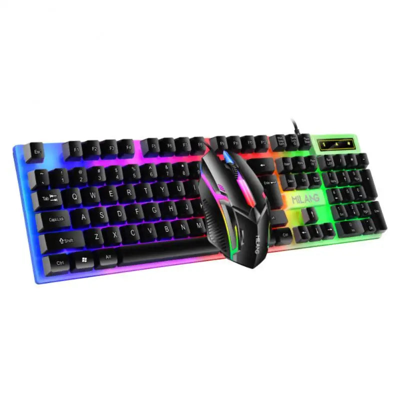 Rainbow Backlit Wired Keyboard and Mouse,Floating Keycap Strong image 8