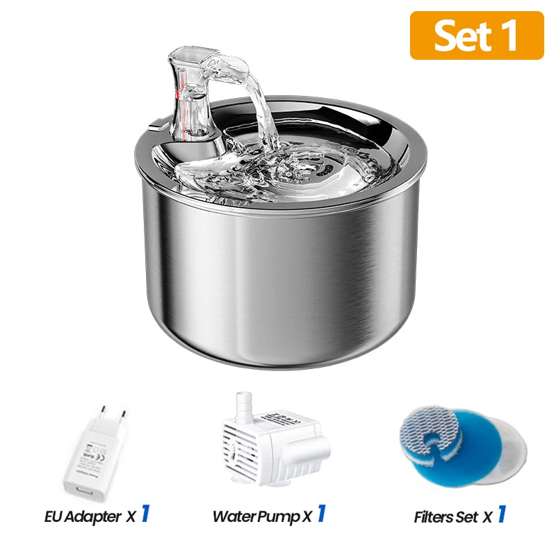 ROJECO Stainless Steel Automatic Cat Water Fountain image 25