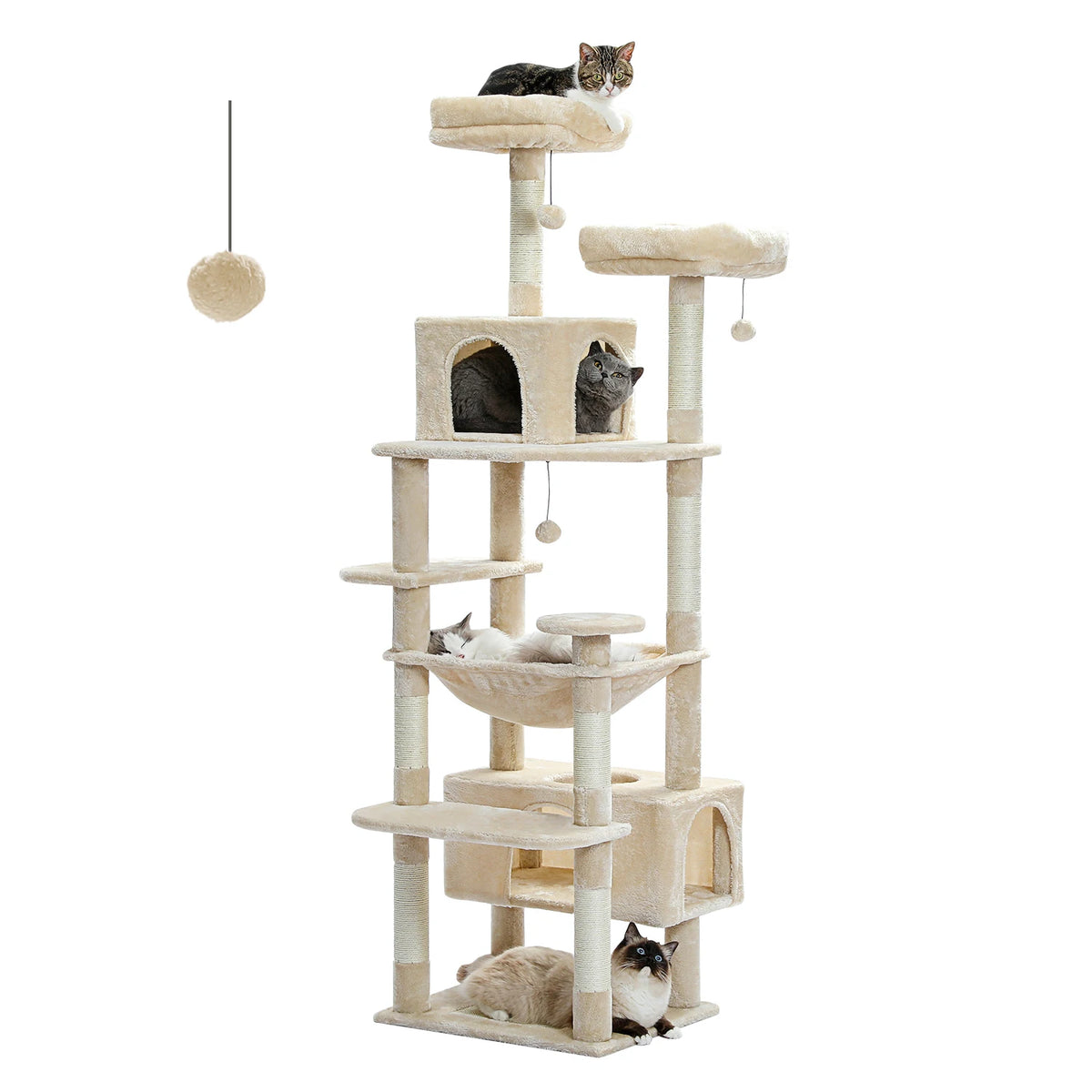 Large Cat Tree Tower for Indoor Cats with Sisal Posts image 57