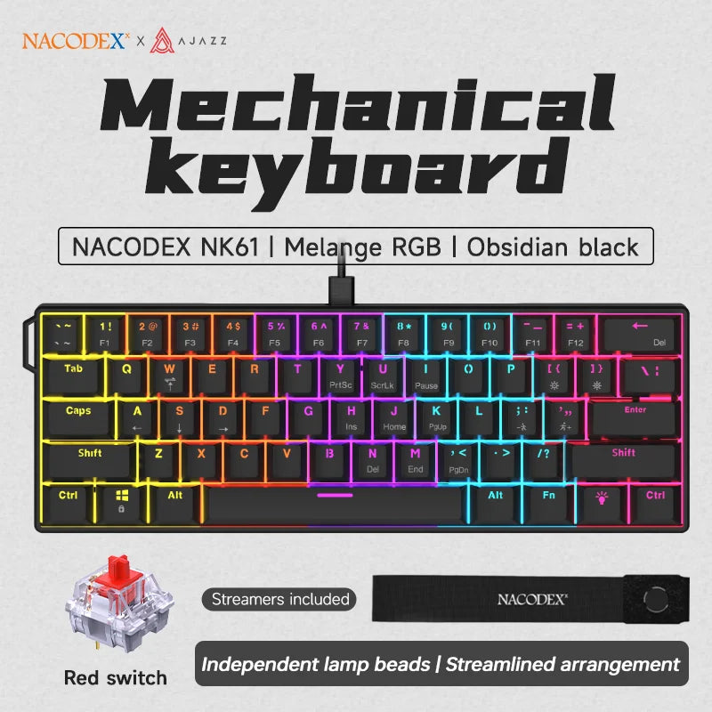 AJAZZ NK61 60% RGB Wired Mechanical Gaming Keyboard image 28