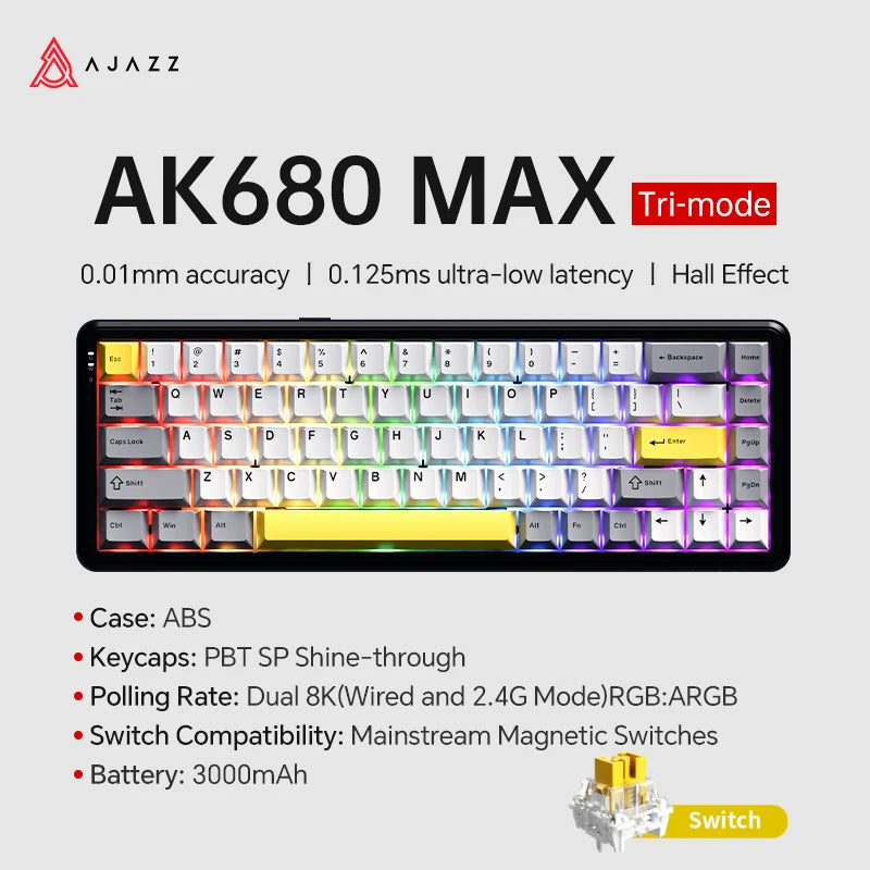 AJAZZ AK680 Max Magnetic Mechanical Keyboard 60% image 27