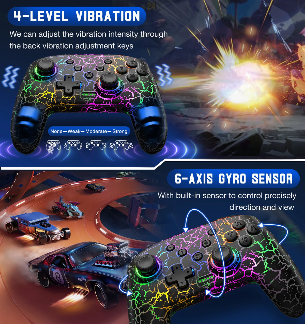 9 Light Wireless Controller for Switch & PC image 6