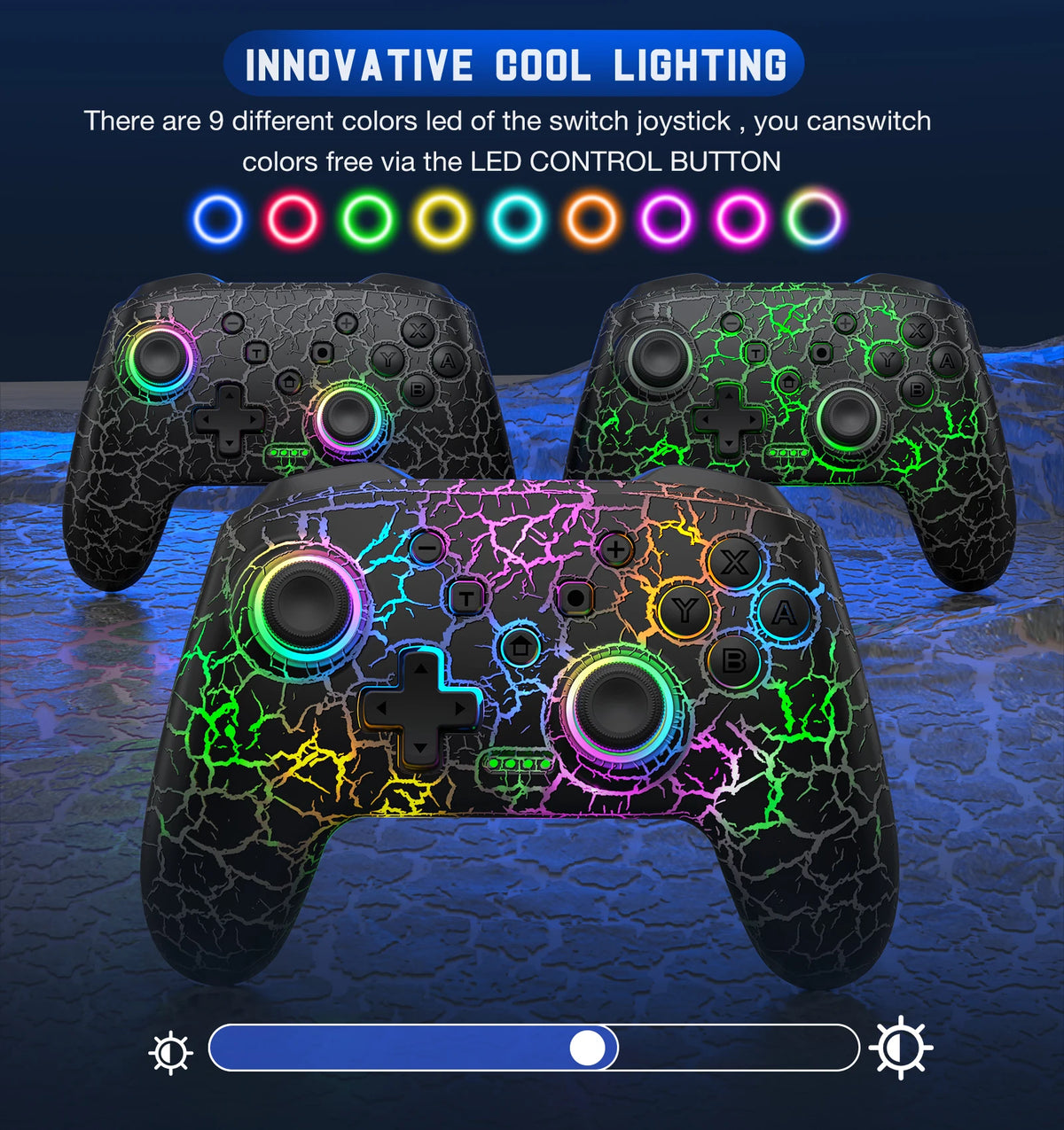 9 Light Wireless Controller for Switch & PC image 2