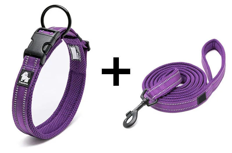 Truelove Mesh Nylon Dog Collar & Leash Set - Green