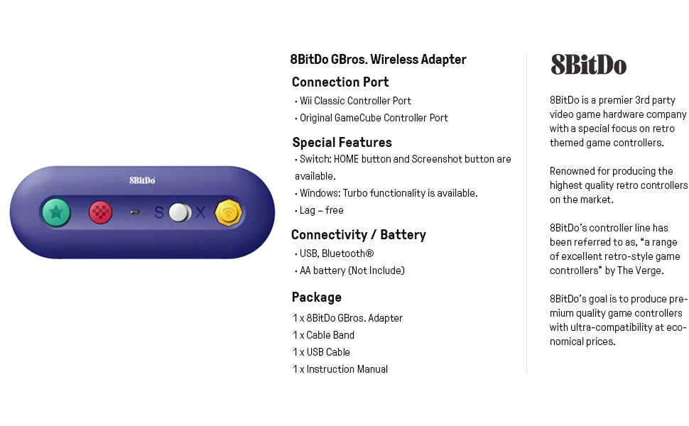 8BitDo GBros Wireless Adapter for NES & SNES Classic image 8