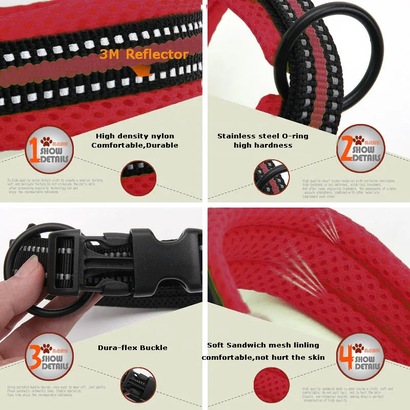 Truelove Mesh Nylon Dog Collar & Leash Set - Brown