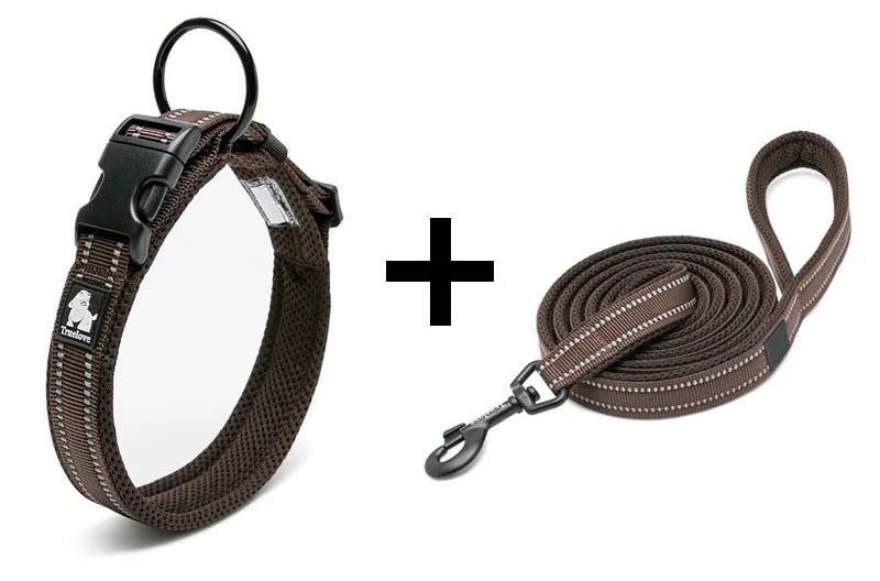 Truelove Mesh Nylon Dog Collar & Leash Set - Green