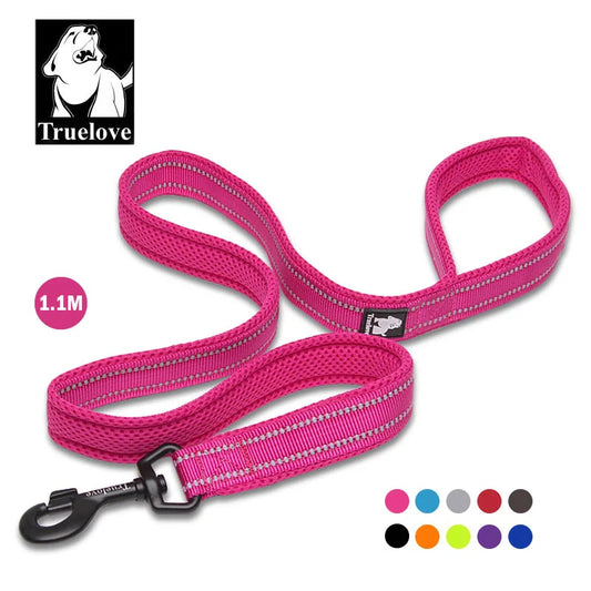 Truelove 110 cm Reflective Mesh Padded Dog Leash – Pink