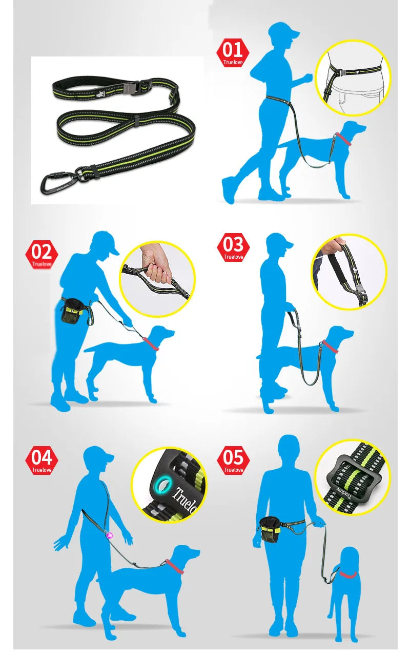 Truelove 5-in-1 Hands-Free Running Dog Leash image 8