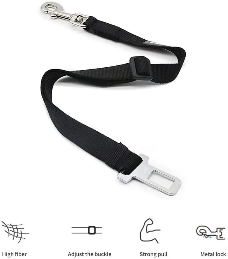 Adjustable Pet Car Seat Belt Safety Clip - Pink