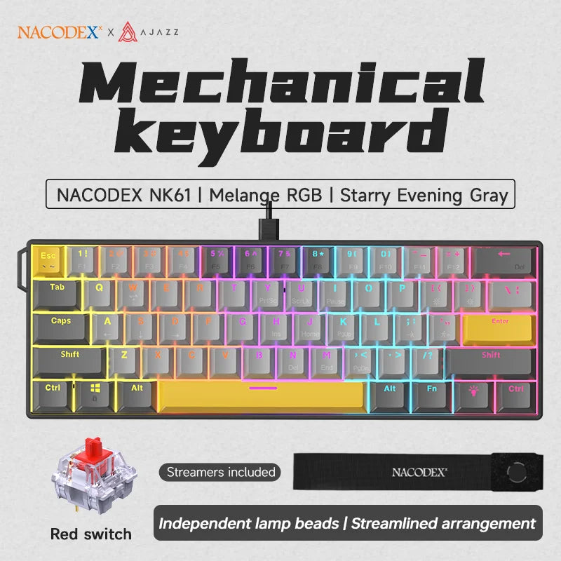 AJAZZ NK61 60% RGB Wired Mechanical Gaming Keyboard image 24