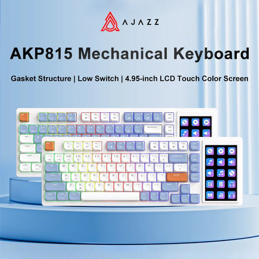 AJAZZ AKP815 Wired Mechanical Gaming Keyboard RGB - White Blue