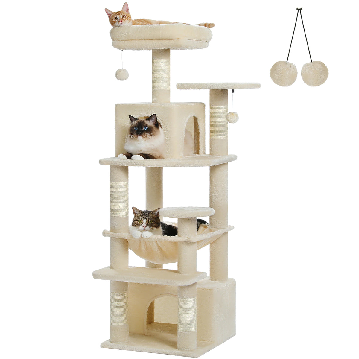 Large Cat Tree Tower for Indoor Cats with Sisal Posts image 52