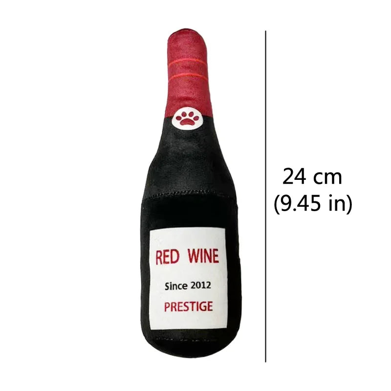 Plush Beer Bottle Dog Toy with Squeaker image 12