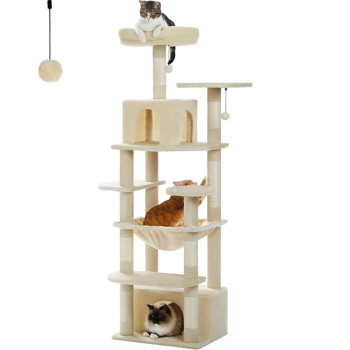 Large Cat Tree Tower for Indoor Cats with Sisal Posts image 37