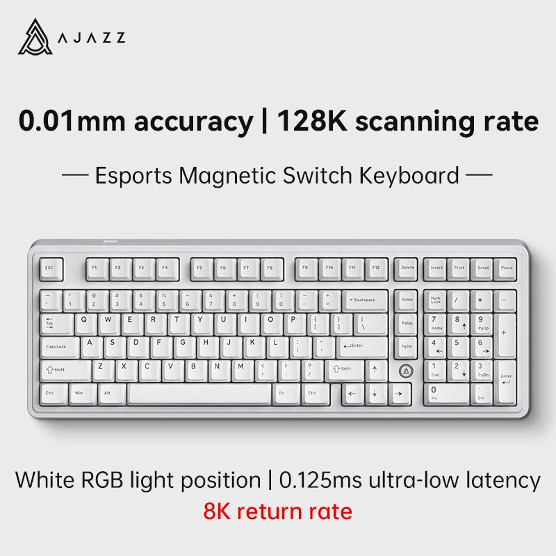 AJAZZ AK980 Max Magnetic Mechanical Gaming Keyboard - Grey Black