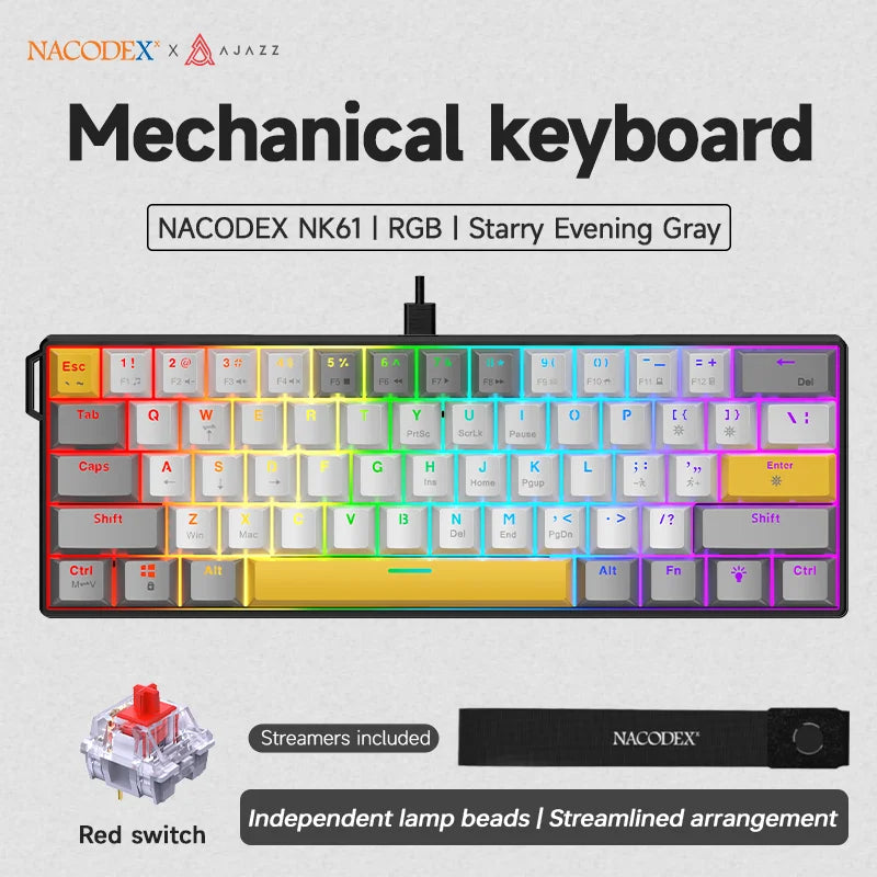AJAZZ NK61 60% RGB Wired Mechanical Gaming Keyboard image 27