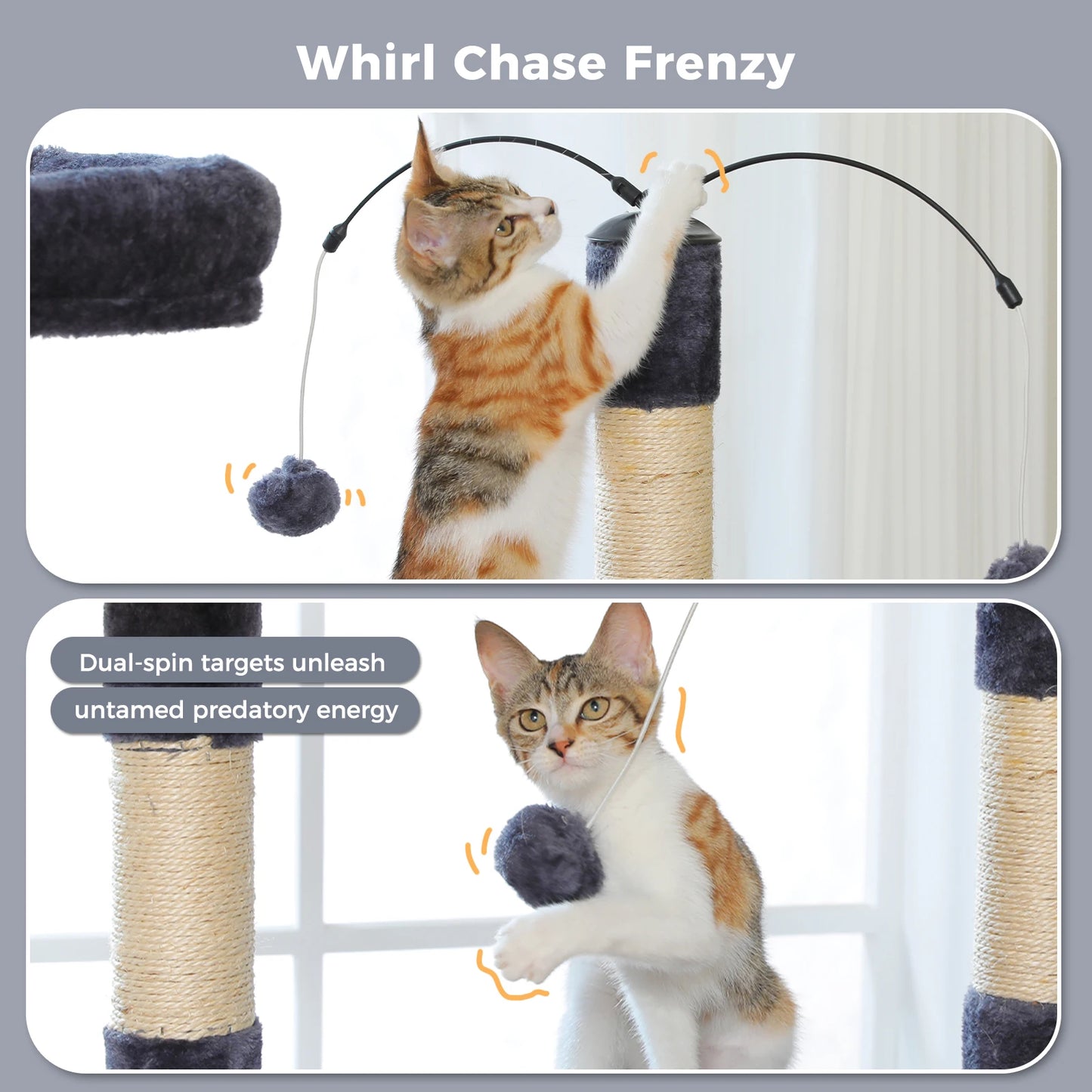 Multi-Level Cat Tree Tower with Sisal Scratching Posts image 2