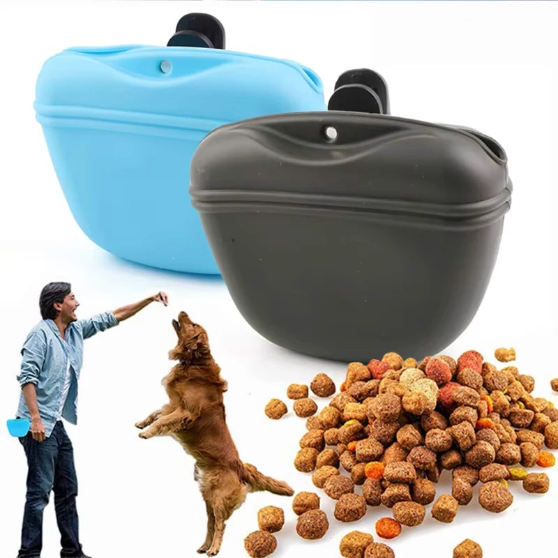 Portable Dog Training Treat Pouch for Outdoor Use - Blue