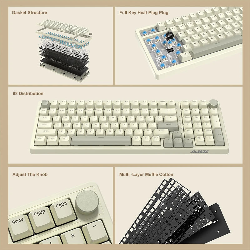 AJAZZ AK992 Wired Mechanical Keyboard 98-Key Full Layout image 4
