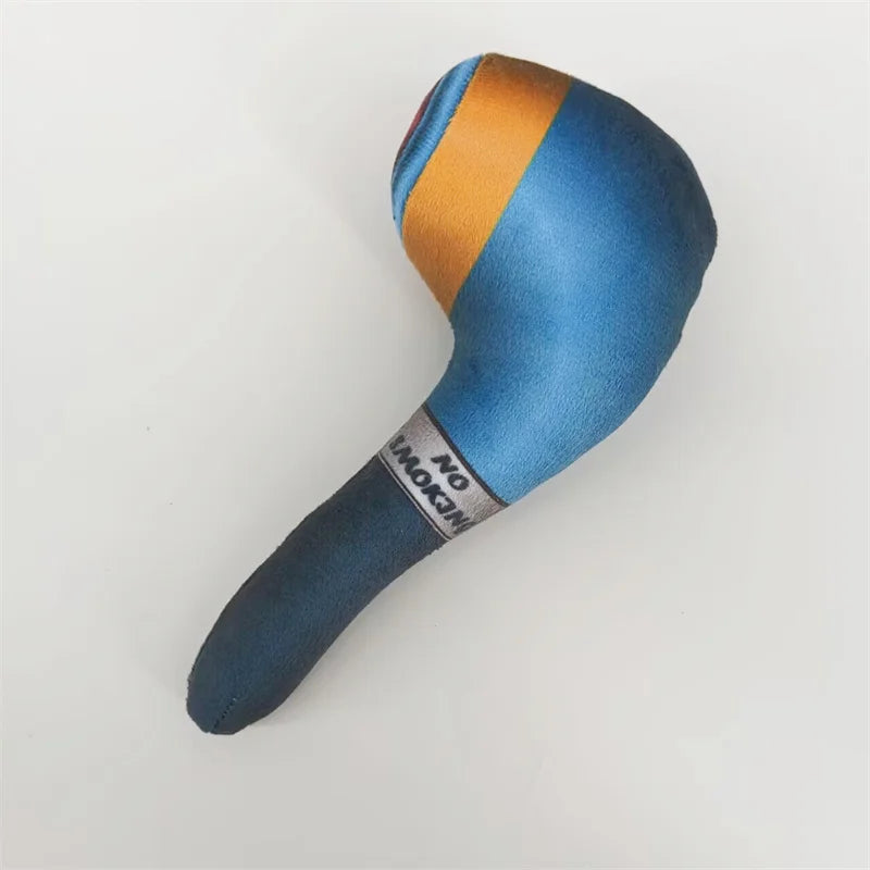 Plush Pipe-Shaped Dog Toy with Squeaker image 13