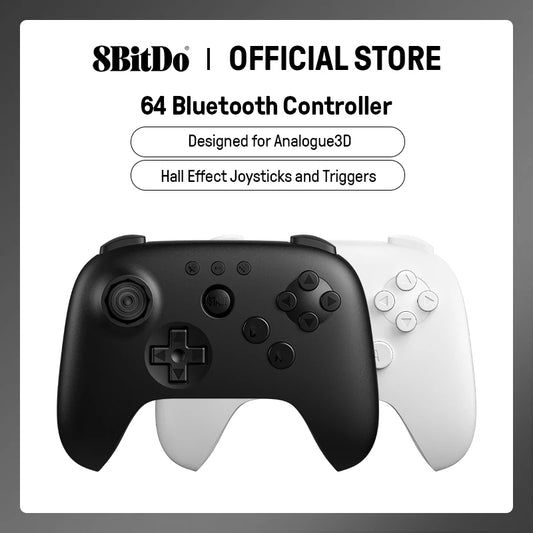 8BitDo 64 Bluetooth Controller for Analogue 3D & Switch - Black