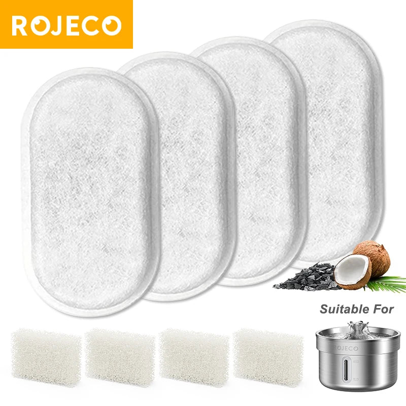 ROJECO 2L Stainless Steel Cat Fountain Replacement Filter