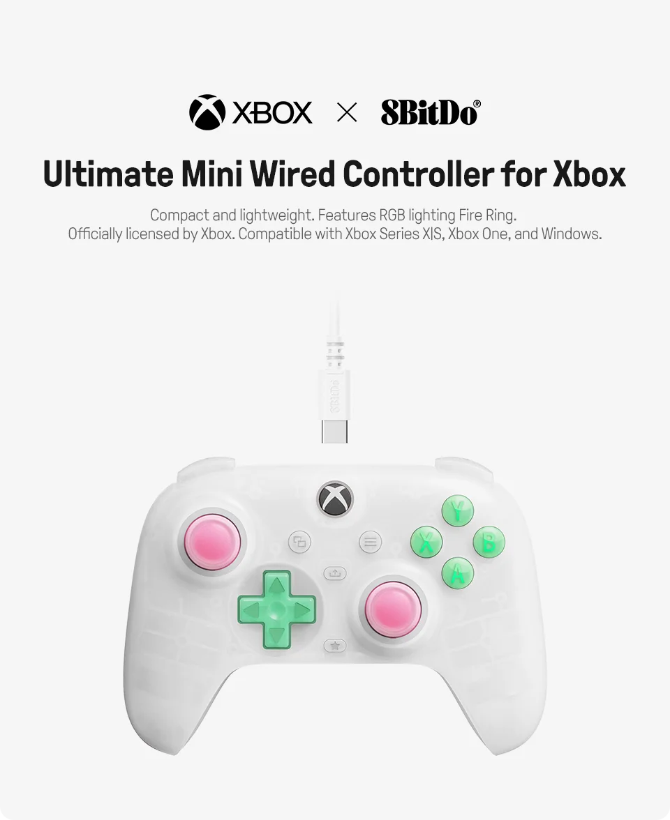 8BitDo Ultimate Mini Wired Xbox Controller with RGB image 7