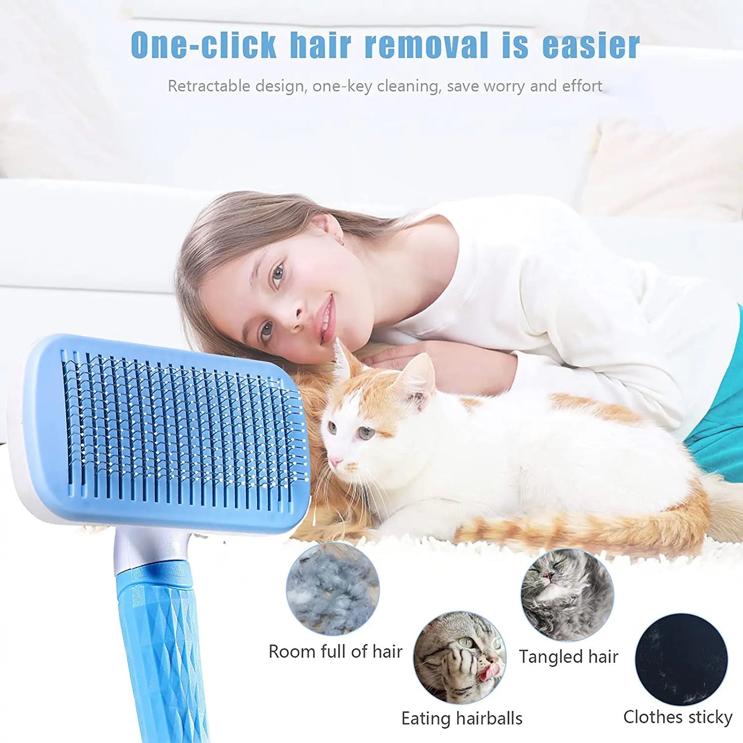 Dog & Cat Hair Remover Grooming Brush Comb