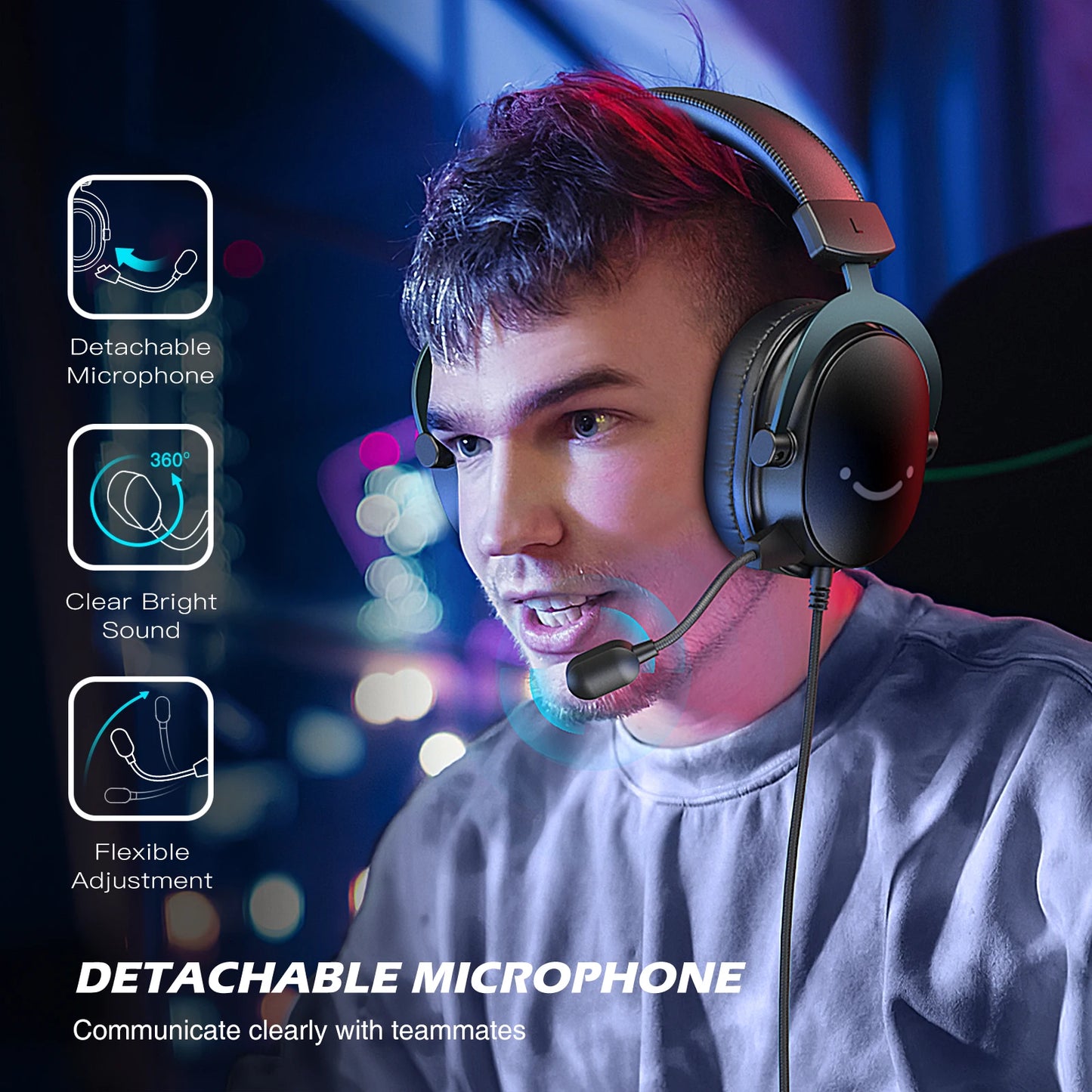FIFINE Headset,3.5 mm jack & USB Headphone with 7.1 Surround image 2