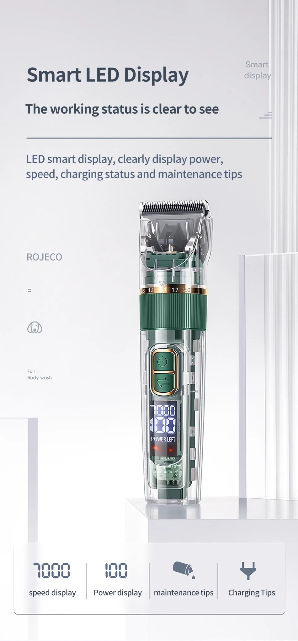 ROJECO Rechargeable Pet Hair Clipper for Dogs image 10