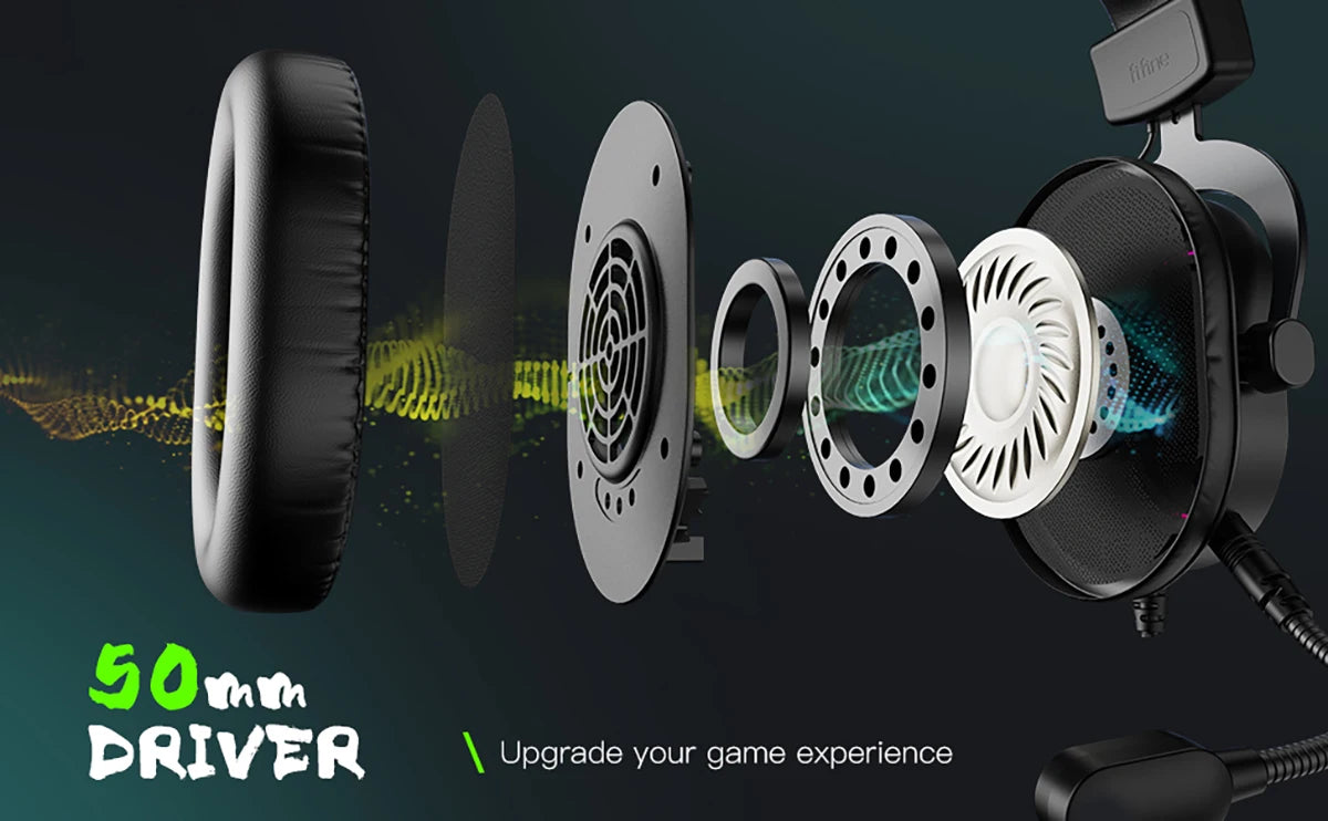 FIFINE Dynamic RGB Over-Ear Gaming Headset with Mic image 12