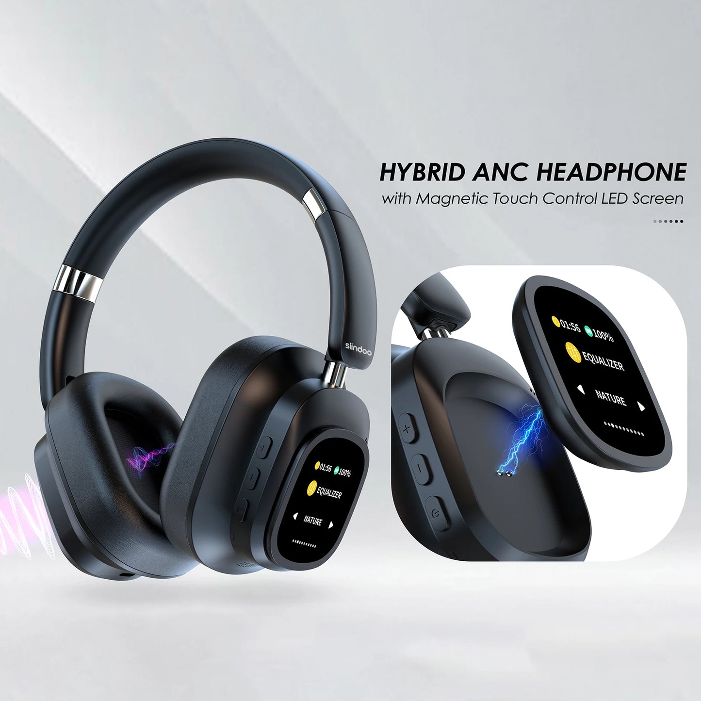 Siindoo JH-ANC930Plus Hybrid Active Noise Cancelling Headphones image 19
