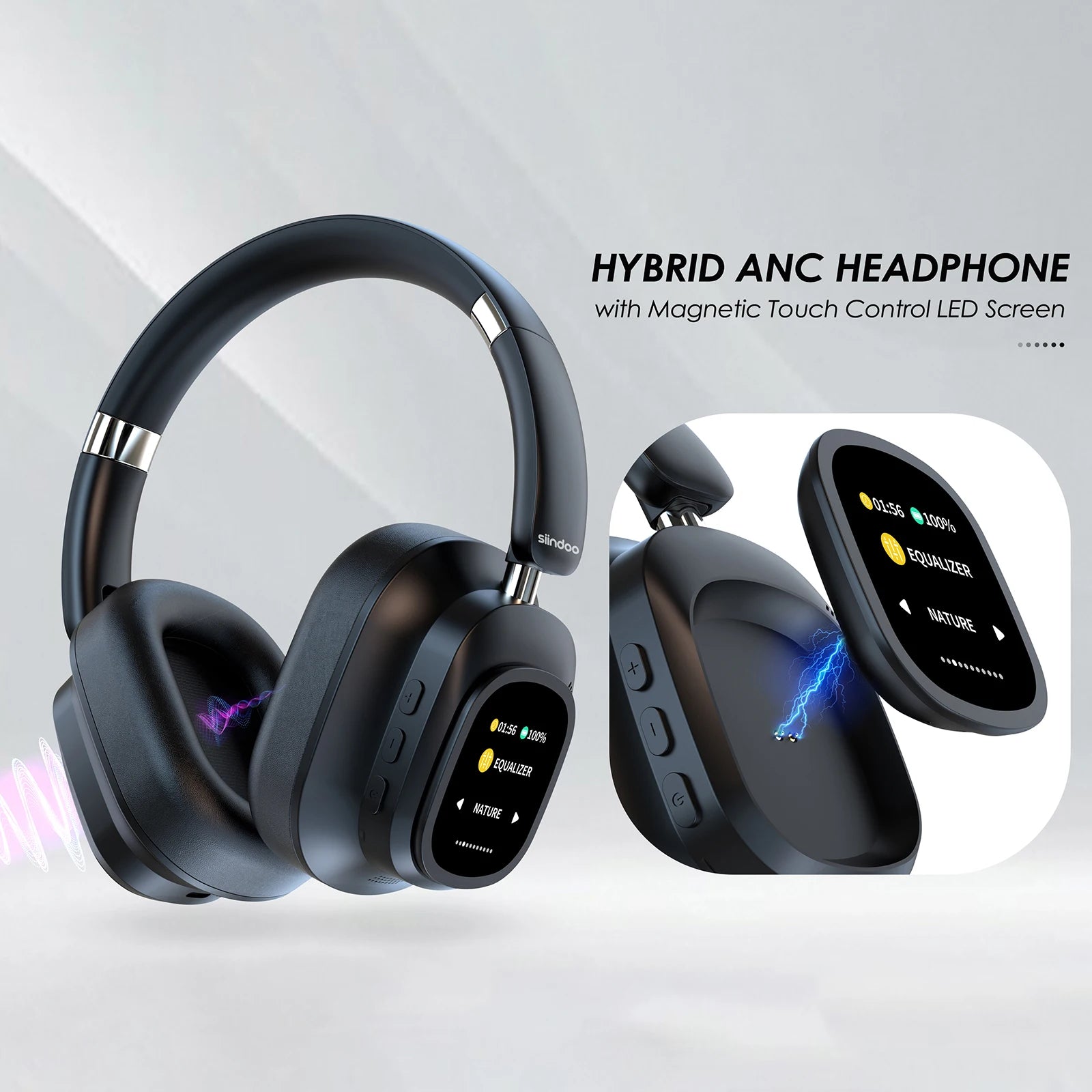 Siindoo JH-ANC930Plus Hybrid Active Noise Cancelling Headphones image 19
