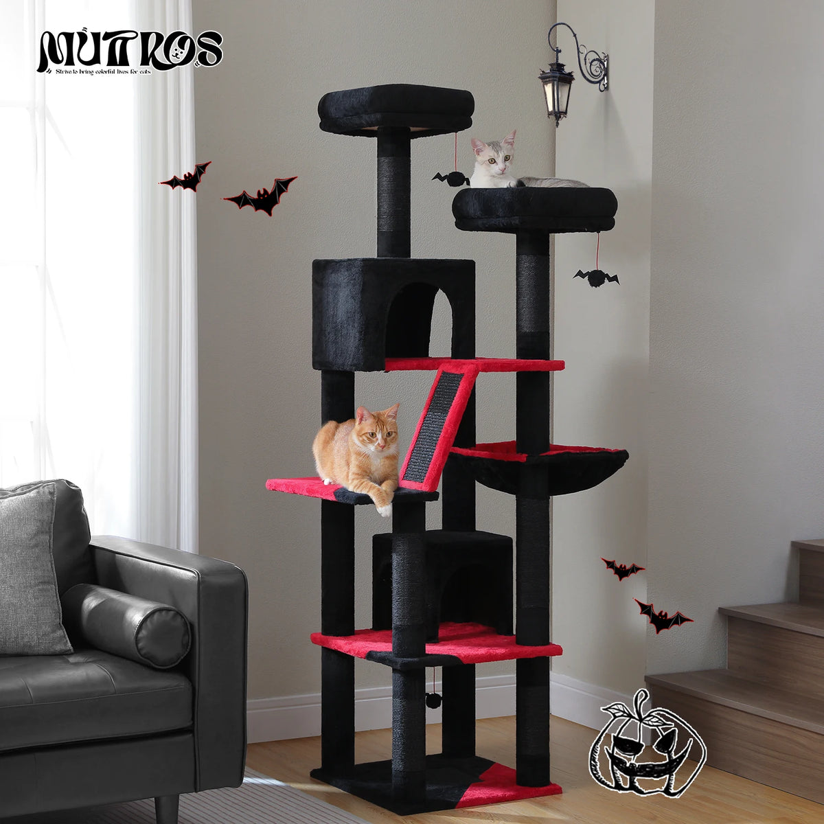 Large Multi-Level Plush Cat Tree Tower for Indoor Cats image 14