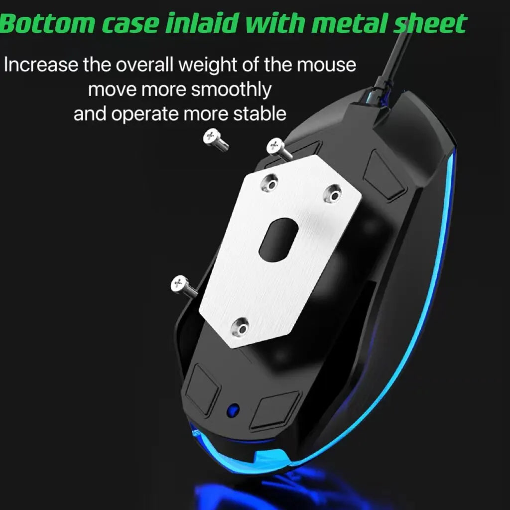 Tri-Color Gaming Keyboard & Mouse Combo - Silent Mech-Feel - Pink