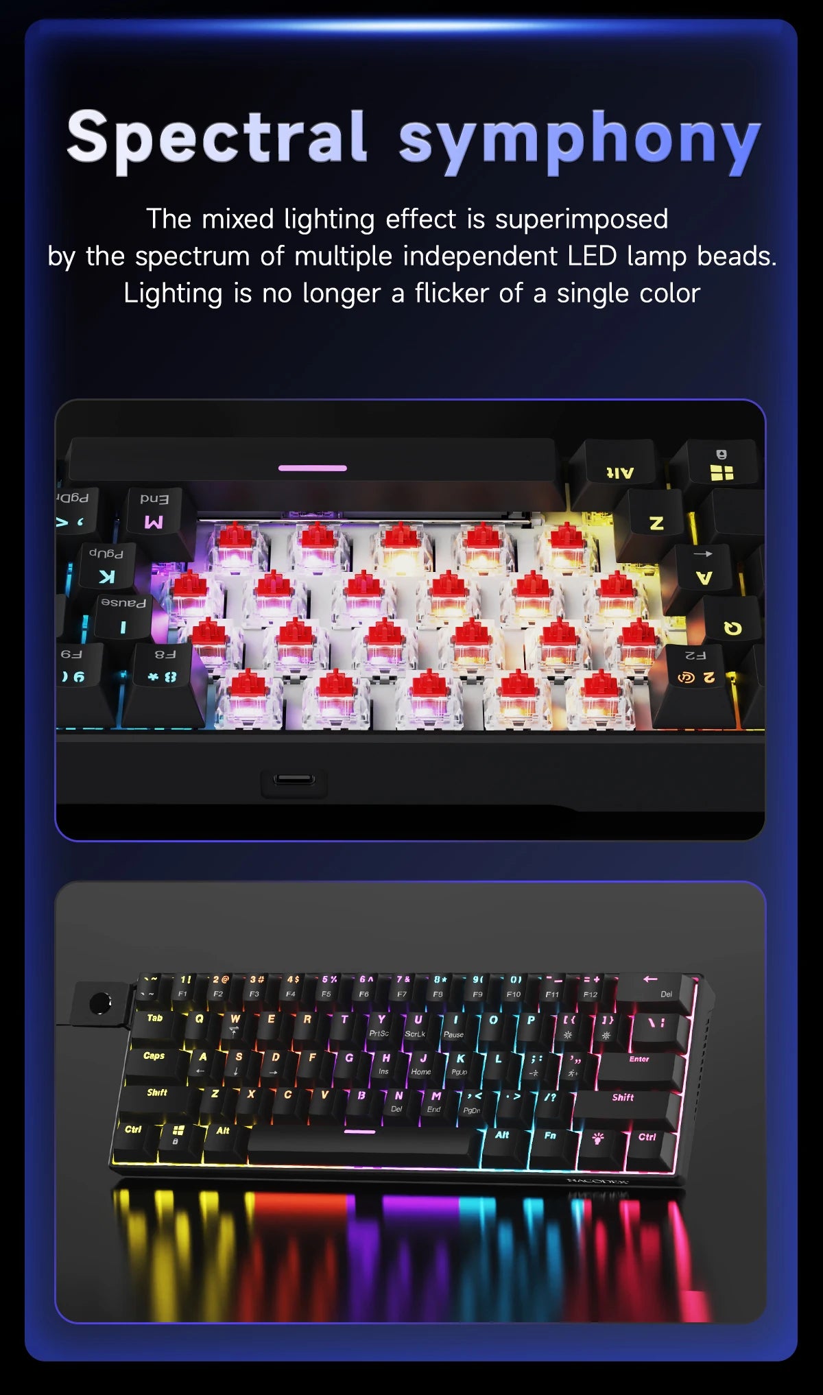 AJAZZ NK61 60% RGB Wired Mechanical Gaming Keyboard image 17