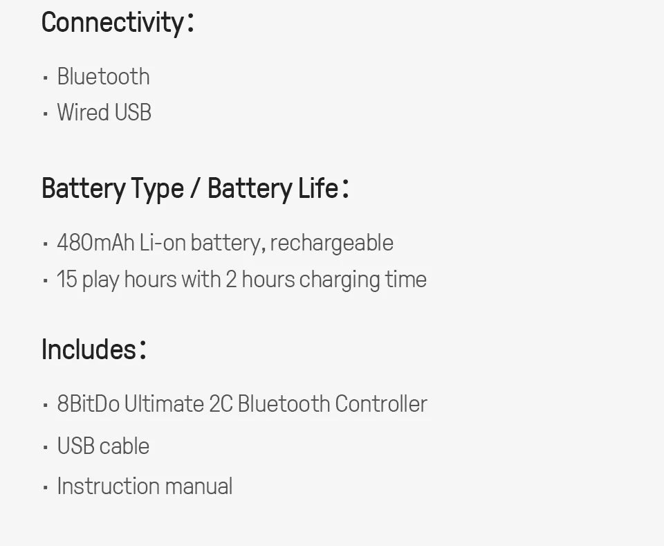 8BitDo - Ultimate 2C Wireless Hall Effect Joysticks Bluetooth