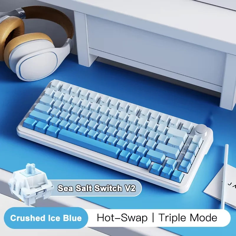 AJAZZ AK820 Max Tri-Mode Mechanical Gaming Keyboard - Blue