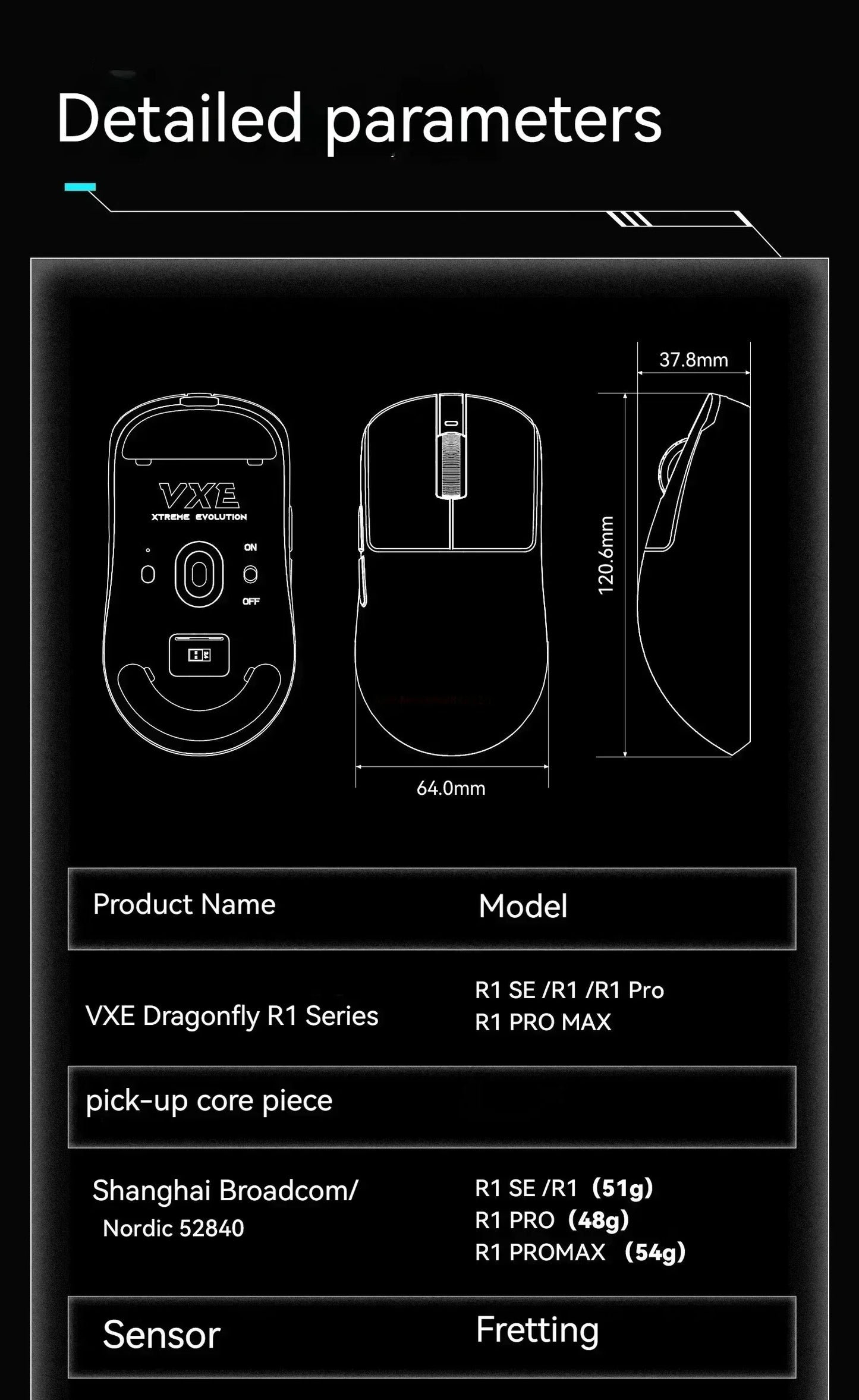 VXE Dragonfly R1 Series Gaming Mouse