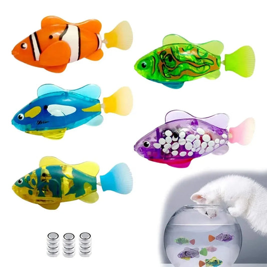 Cat Toy LED Inductive Interactive Swimming Robot Fish Toys