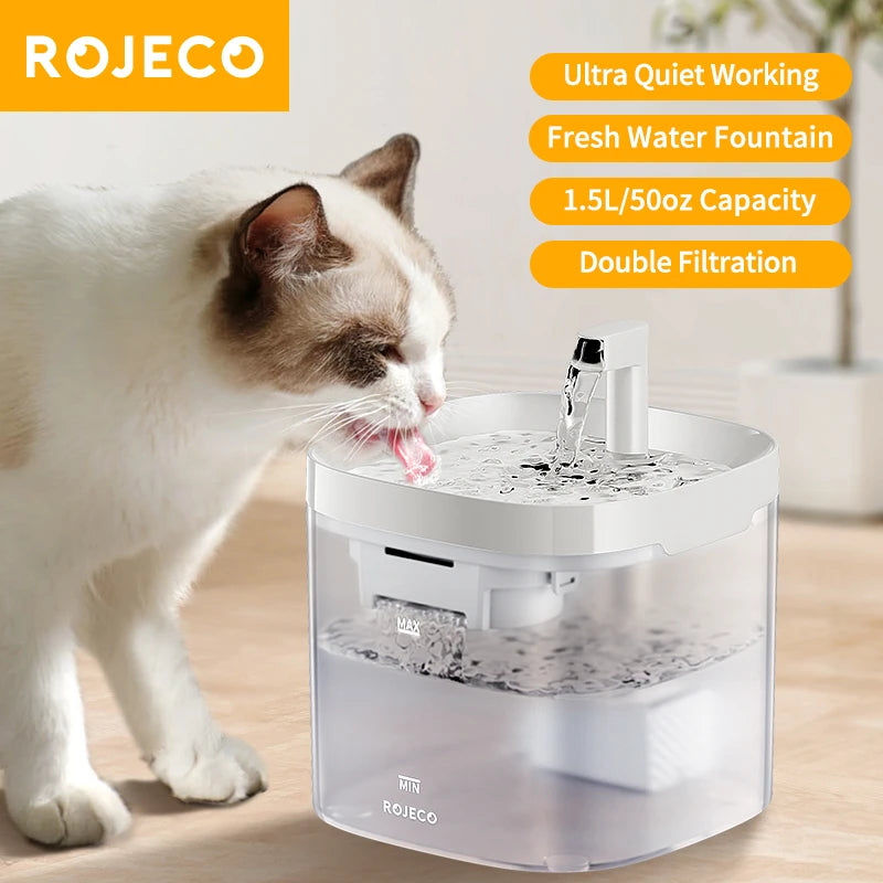 ROJECO Smart Automatic Cat Water Fountain