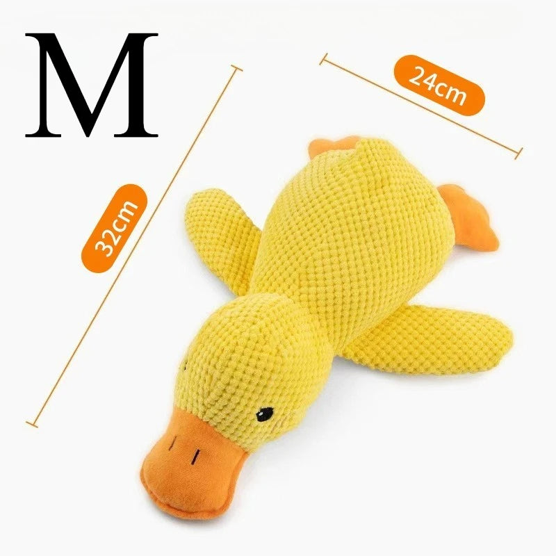 Plush Sleeping Duck Dog Toy for Small & Large Dogs