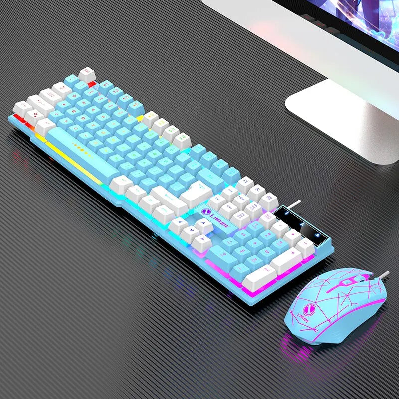 Tri-Color Gaming Keyboard & Mouse Combo - Silent Mech-Feel image 7