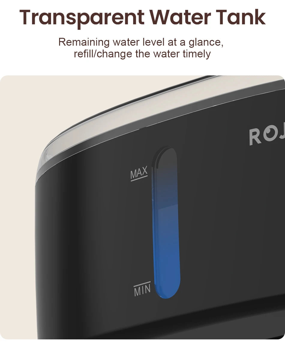 ROJECO Automatic Cat Water Fountain Dual bowls Wireless Pet