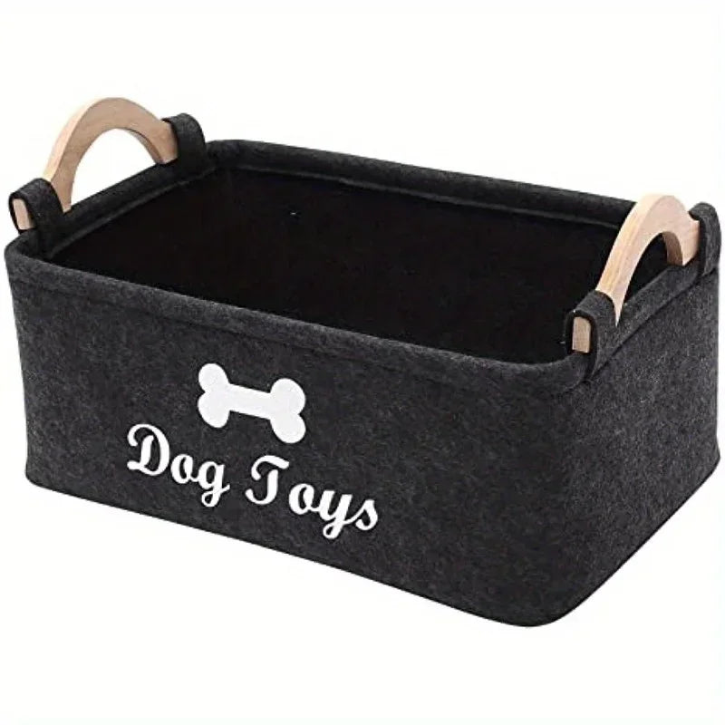 Felt Pet Toy Storage Basket - M